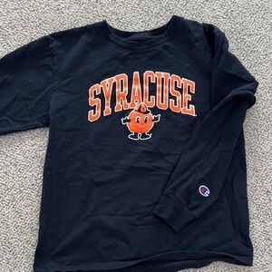Champion Kids Navy Syracuse Long Sleeve Tee